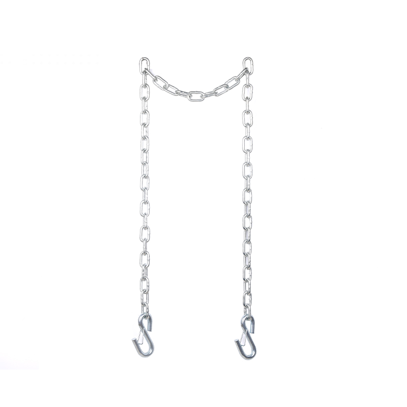 Trailer safety chain assembly with s hook both ends 