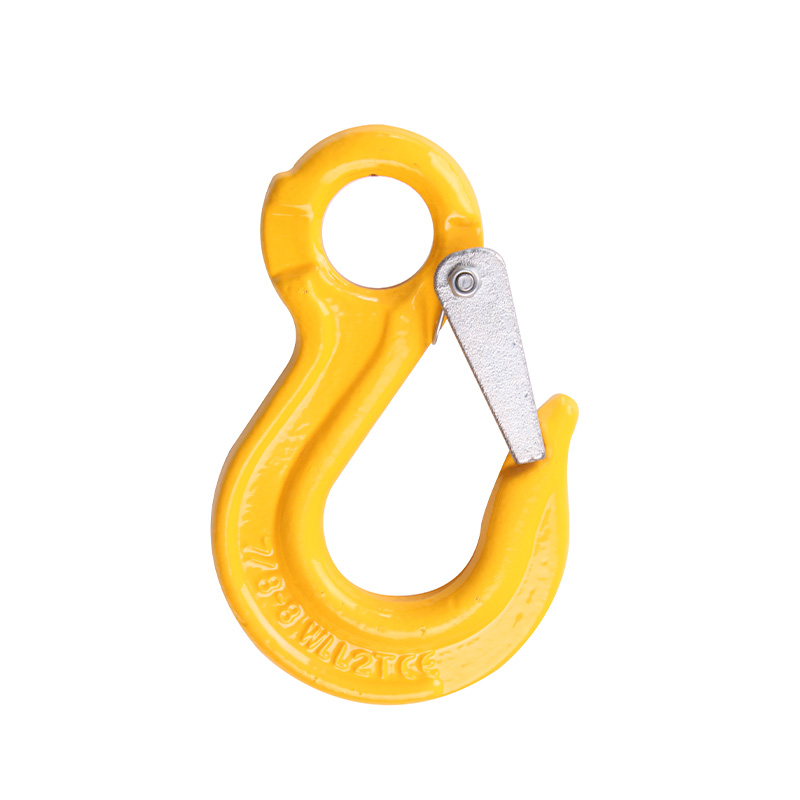 Grade 80 eye sling hook with safety latch 